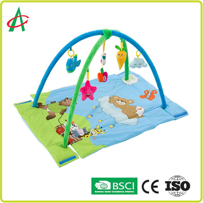 Faltbare waschbare multi Farbe der Baby-Spiel-Matten-76cm mit nettem angefülltem Spielzeug