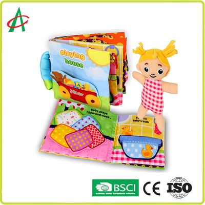 BSCI-Polyester 9 sensorische Einzelteil-Tätigkeits-Bücher für Kinder
