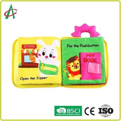 Weiche Stoff-Bücher des Polyester-20x20cm für Standard der Baby-ASTM