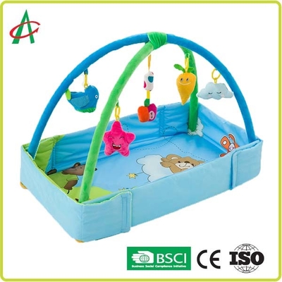 Faltbare waschbare multi Farbe der Baby-Spiel-Matten-76cm mit nettem angefülltem Spielzeug
