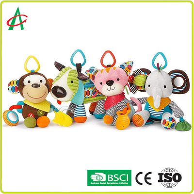 Das 6 Zoll-Baby-bestätigten Tierplüsch-Spielwaren, Elefant-Geklapper-Spielzeug CER