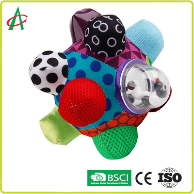 Plüsch-Gewebe CPSIA des 25cm Baby-Geklapper-Balls super weicher Standard