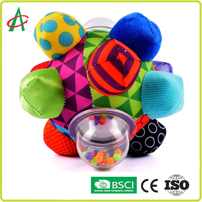 Plüsch-Gewebe CPSIA des 25cm Baby-Geklapper-Balls super weicher Standard