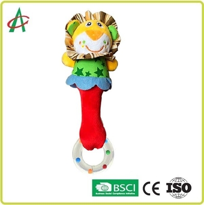 Sicheres weiches Gewebe pp.-Baumwoll-Shaker Baby Plush Rattle LDPE Teether