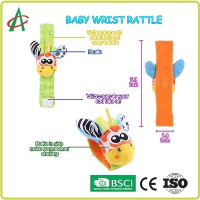 3,36 Unzen Baby-Plüsch-Geklapper-, ASTM-Fuß und Handgelenk-Geklapper