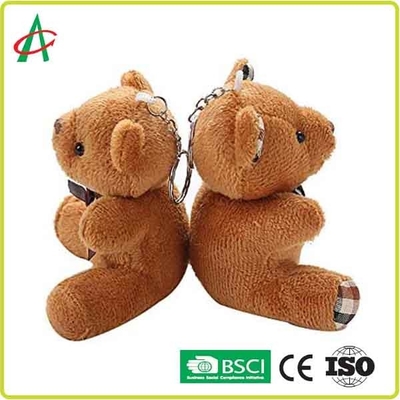 Zertifikat 8cm Plüsch-Teddy Bear Handcraft With Metal-Schlüsselrings BSCI