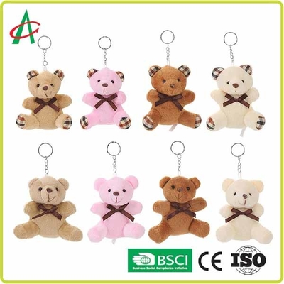 Zertifikat 8cm Plüsch-Teddy Bear Handcraft With Metal-Schlüsselrings BSCI