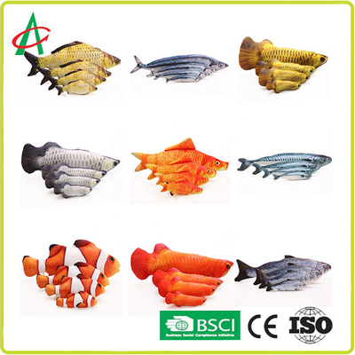 Simulieren Sie Plüsch-Spielzeug des Haustier-ISO9001, Fisch-Kauen-Spielzeug 30X13X5cm