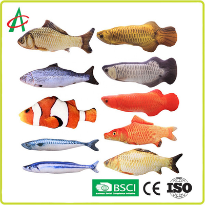 Simulieren Sie Plüsch-Spielzeug des Haustier-ISO9001, Fisch-Kauen-Spielzeug 30X13X5cm