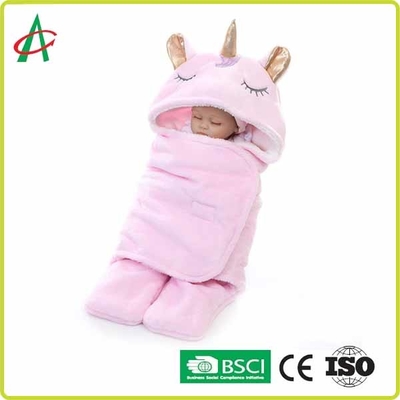 Flanell Unicorn Pillow Sleeping Bag 65x75cm mit Flausch für Babys