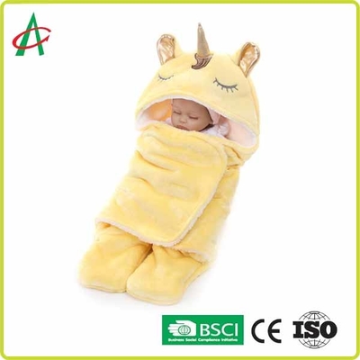 Flanell Unicorn Pillow Sleeping Bag 65x75cm mit Flausch für Babys
