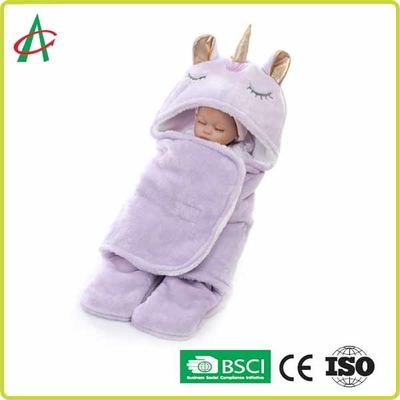 Flanell Unicorn Pillow Sleeping Bag 65x75cm mit Flausch für Babys