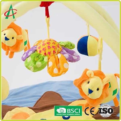 Waschbare runde Löwe-Plüsch-Baby-Mat Newborn Tummy Time Gym-Matte