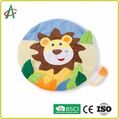 Waschbare runde Löwe-Plüsch-Baby-Mat Newborn Tummy Time Gym-Matte