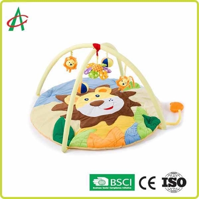 Waschbare runde Löwe-Plüsch-Baby-Mat Newborn Tummy Time Gym-Matte
