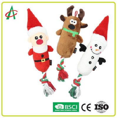 Plüsch-Seil-Hundespielwaren der Maschinen-EN71 waschbare mit Squeaker-Weihnachten