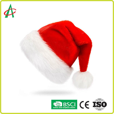 Allergische Unisexantikinderrote Samt-Weihnachtshüte