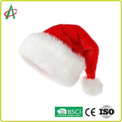 Allergische Unisexantikinderrote Samt-Weihnachtshüte