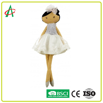 Angefüllte Plüsch-Puppe BSCI EN71 pp. Baumwolle im Ballett-Kleid