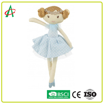 Angefüllte Plüsch-Puppe BSCI EN71 pp. Baumwolle im Ballett-Kleid